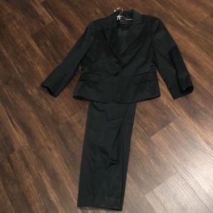 BCBG black interview suit outfit 6